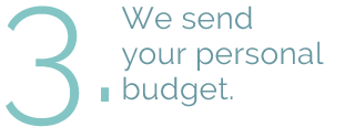 We send your personal budget.